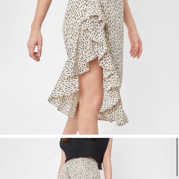 Nasty gal Spot The Difference Abstract Midi Skirt Size 4 - Picture 5 of 12